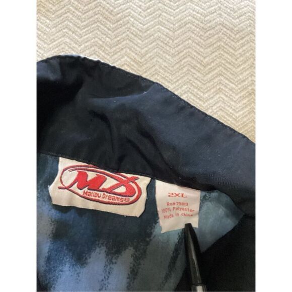 Mens Motorcycle Graphics Button Down Shirt 2XL - Picture 3 of 5